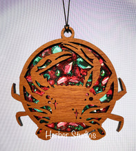 Load image into Gallery viewer, Crab Ocean Suncatcher - Sapele Wood Acrylic c1