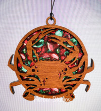 Load image into Gallery viewer, Crab Ocean Suncatcher - Sapele Wood Acrylic c1