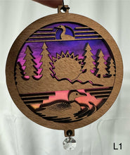 Load image into Gallery viewer, Loon Sun Catcher Suncatcher - Mahogany L1
