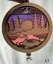 Load image into Gallery viewer, Loon Sun Catcher Suncatcher - Mahogany L1