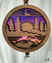 Load image into Gallery viewer, Loon Sun Catcher Suncatcher - Mahogany L4