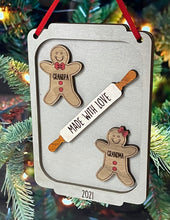 Load image into Gallery viewer, Christmas Gingerbread Cookie Ornament Personalized Inc Cat Dog Cookie Sheet Kitchen Bake Herber Studios