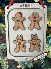 Load image into Gallery viewer, Christmas Gingerbread Cookie Ornament Personalized Inc Cat Dog Cookie Sheet Kitchen Bake Herber Studios