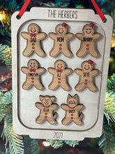 Load image into Gallery viewer, Christmas Gingerbread Cookie Ornament Personalized Inc Cat Dog Cookie Sheet Kitchen Bake Herber Studios