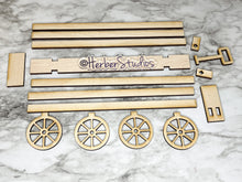 Load image into Gallery viewer, DIY Kit Wagon 4th July Patriotic Independence Tiered Tray Shelf Sitter