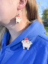 Load image into Gallery viewer, Friends Giving Friendsgiving Thanksgiving Turkey Fez Sunglasses Earring & Pin Set