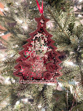 Load image into Gallery viewer, Personalized Christmas Tree Shaker Ornament - ORIGINAL DESIGN - Gift For Her Him Mom Grandma Mason Jar Family Merry Christmas