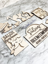 Load image into Gallery viewer, DIY Halloween Salem Witch Tiered Tray DIY Flying Lessons Broom Potions Fall October Holiday Decor Herber Studios