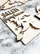 Load image into Gallery viewer, DIY Halloween Salem Witch Tiered Tray DIY Flying Lessons Broom Potions Fall October Holiday Decor Herber Studios