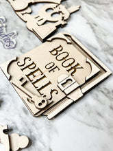 Load image into Gallery viewer, DIY Halloween Salem Witch Tiered Tray DIY Flying Lessons Broom Potions Fall October Holiday Decor Herber Studios