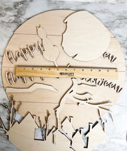 Load image into Gallery viewer, DIY Happy Halloween Cat Moon Shiplap Door Hanger Sign 15" Herber Studios