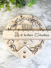 Load image into Gallery viewer, Hello Spring 9.25 in Door Hanger Sign DIY WOOD BLANKS