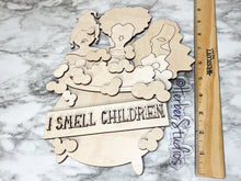 Load image into Gallery viewer, DIY Witch Cauldron Kettle Smell Children Halloween Sign Door Hanger Herber Studios