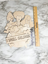 Load image into Gallery viewer, DIY Witch Cauldron Kettle Smell Children Halloween Sign Door Hanger Herber Studios