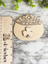 Load image into Gallery viewer, St Patrick's Day Tier Tray DIY Wood Blanks Kit - Holiday Kitchen Decor - Tiered Signs - Wood Craft Herber Studios St Pats