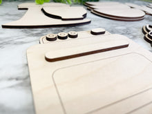 Load image into Gallery viewer, Vintage Retro Kitchen Tier Tray Wood Blanks - Appliances - Stand Mixer - Stove - Baker Gonna Bake Cupcake - Whisk - Bowls - Cookies DIY Kit