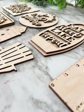 Load image into Gallery viewer, Lake Tier Tray Wood Blanks - Boat - Lighthouse - Lake Time Sign - Tiered Tray Decor - Lake Living - Adirondack Chair - Paint Set #3