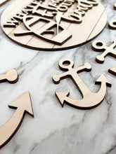 Load image into Gallery viewer, Lake Tier Tray Wood Blanks - Boat - Lighthouse - Lake Life - Tiered Tray Decor - Lake Living - Adirondack Chair - Paint Set #4