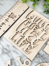 Load image into Gallery viewer, Lake Tier Tray Wood Blanks - Boat - Lighthouse - Lake Life - Tiered Tray Decor - Lake Living - Adirondack Chair - Paint Set #4