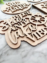 Load image into Gallery viewer, Lake Tier Tray Wood Blanks - Boat - Lighthouse - Lake Life - Tiered Tray Decor - Lake Vibes - This Is Our Happy Place Sign - Paint Set #5