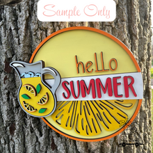 Load image into Gallery viewer, Lemonade Summer Sign WOOD BLANKS Kitsch Porch Sign DIY Paint Party Wine Party Vintage Retro