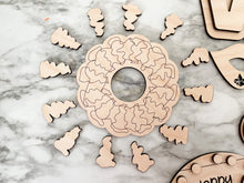 Load image into Gallery viewer, DIY Mardi Gras Tier Tray Wood Kit - Fat Tuesday Holiday Kitchen Decor -  Tiered Signs - Wood Craft Herber Studios