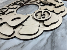 Load image into Gallery viewer, DIY Mardi Gras WOOD BLANKS Door Hanger Wreath, King Cake, Party Mask, Crawfish, Music, Wood, Sign Wall Hanging Herber Studios