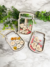 Load image into Gallery viewer, Mother's Day Personalized Mason Jar Hearts or Flowers Shaker Jar Mother's Day Gift