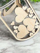 Load image into Gallery viewer, Mother's Day Personalized Mason Jar Hearts or Flowers Shaker Jar Mother's Day Gift