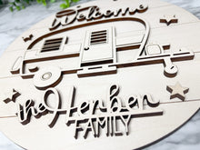 Load image into Gallery viewer, Personalized Camper Welcome Summer Sign WOOD BLANKS Kitsch Porch Sign DIY Paint Party Wine Party Vintage Retro