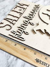 Load image into Gallery viewer, DIY Salem Flying Lessons Witch Halloween Sign Door Hanger Herber Studios