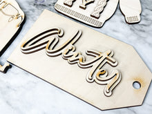 Load image into Gallery viewer, Christmas Tier Tray Camper DIY Wood Kit - Holiday Kitchen Decor - Tiered Signs - Camper Christmas Lights Winter