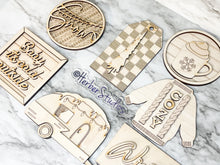 Load image into Gallery viewer, Christmas Tier Tray Camper DIY Wood Kit - Holiday Kitchen Decor - Tiered Signs - Camper Christmas Lights Winter