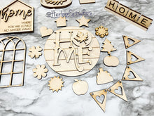 Load image into Gallery viewer, Monogram Seasonal Home DIY Tier Tray Kit - Kitchen Decor - Tiered Signs - Interchangeable Icons