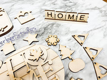 Load image into Gallery viewer, Monogram Seasonal Home DIY Tier Tray Kit - Kitchen Decor - Tiered Signs - Interchangeable Icons