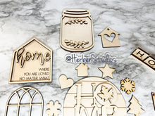Load image into Gallery viewer, Monogram Seasonal Home DIY Tier Tray Kit - Kitchen Decor - Tiered Signs - Interchangeable Icons