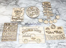 Load image into Gallery viewer, Pumpkin Patch Tier Tray DIY Kit - Kitchen Apartment Decoration - Tiered Tray Sign - Fall Decor - Hayrides Corn Maze Apple Picking