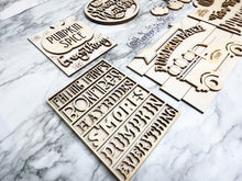 Load image into Gallery viewer, Pumpkin Patch Tier Tray DIY Kit - Kitchen Apartment Decoration - Tiered Tray Sign - Fall Decor - Hayrides Corn Maze Apple Picking