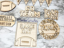 Load image into Gallery viewer, Football Tier Tray DIY Wood Kit - Kitchen Apartment Decoration - Man Cave Decor Sports Room