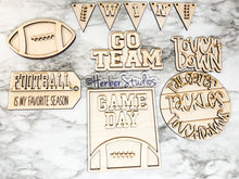 Load image into Gallery viewer, Football Tier Tray DIY Wood Kit - Kitchen Apartment Decoration - Man Cave Decor Sports Room