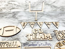Load image into Gallery viewer, Football Tier Tray DIY Wood Kit - Kitchen Apartment Decoration - Man Cave Decor Sports Room
