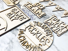 Load image into Gallery viewer, Football Tier Tray DIY Wood Kit - Kitchen Apartment Decoration - Man Cave Decor Sports Room