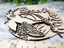 Load image into Gallery viewer, Turtle Beach Wood Sign WOOD BLANKS Door Hanger Ocean Turtles Coral Reef Blank DIY Paint Party