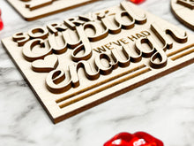 Load image into Gallery viewer, DIY ANTI - Valentine's Day Tier Tray Wood Kit - Holiday Kitchen Decor - Tiered Signs - Single AF Wood Craft Herber Studios