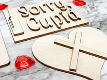 Load image into Gallery viewer, DIY ANTI - Valentine's Day Tier Tray Wood Kit - Holiday Kitchen Decor - Tiered Signs - Single AF Wood Craft Herber Studios