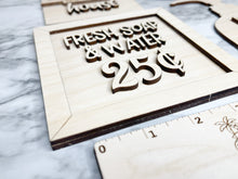 Load image into Gallery viewer, DIY Bathroom Tier Tray Wood Kit - Wash Hands Tiered Signs -  Wood Craft Herber Studios
