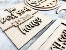 Load image into Gallery viewer, DIY Bathroom Tier Tray Wood Kit - Wash Hands Tiered Signs -  Wood Craft Herber Studios