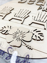 Load image into Gallery viewer, DIY Sign Beach Please Adirondack Chairs Tropical Summer Craft Wood Lightweight Wall Decor Shiplap