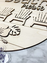 Load image into Gallery viewer, DIY Sign Beach Please Adirondack Chairs Tropical Summer Craft Wood Lightweight Wall Decor Shiplap