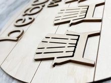 Load image into Gallery viewer, DIY Sign Beach Please Adirondack Chairs Tropical Summer Craft Wood Lightweight Wall Decor Shiplap